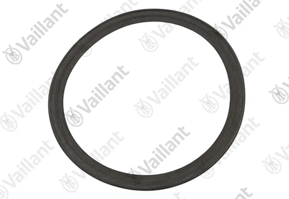 Schwarze Dichtung aus EPDM-Material, ringförmig, zur Verwendung in Vaillant-Produkten, zur Gewährleistung einer dichten Verbindung in Rohrleitungen.